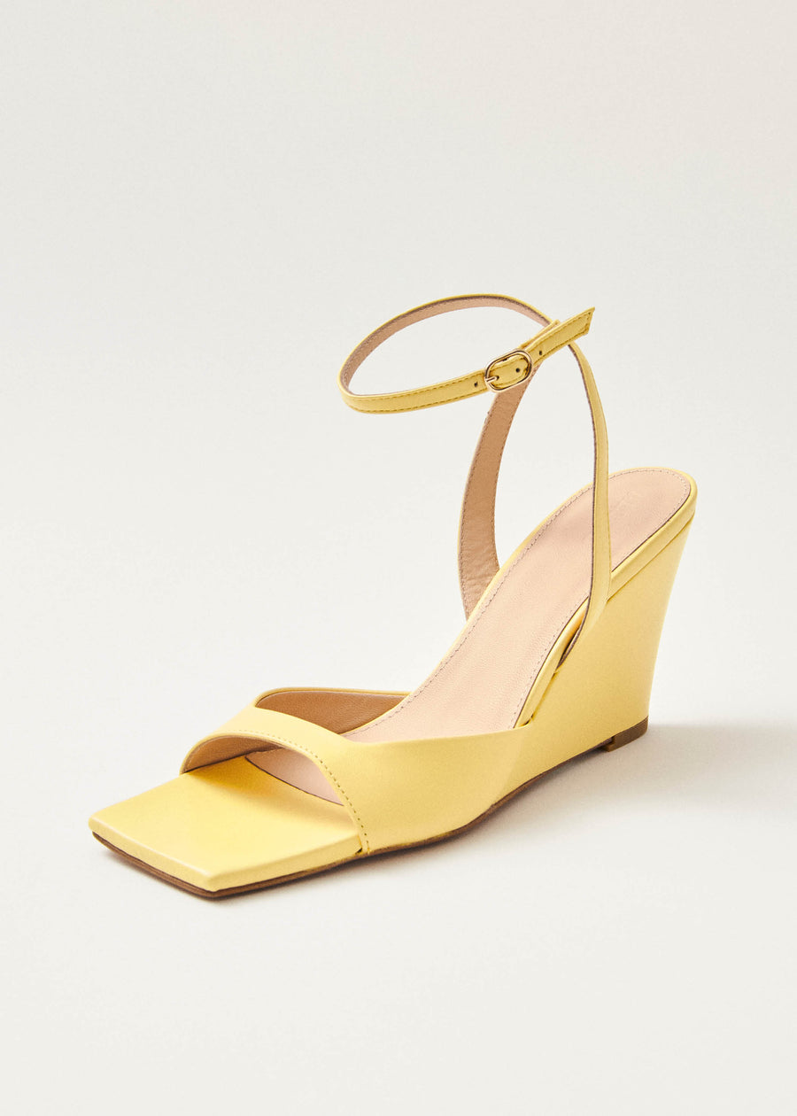Riya Yellow Leather Sandals