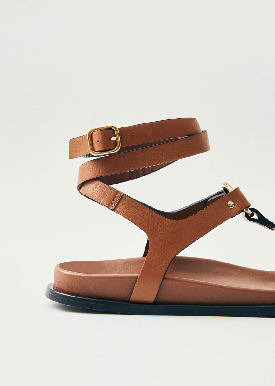 Kizzi Tan Leather Sandals