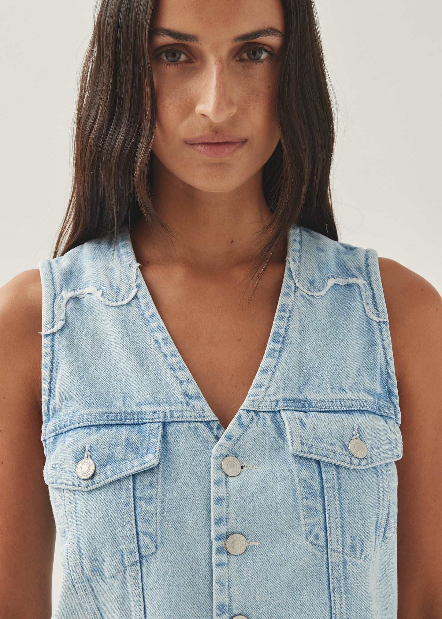 Manuela Light Blue Denim Vest