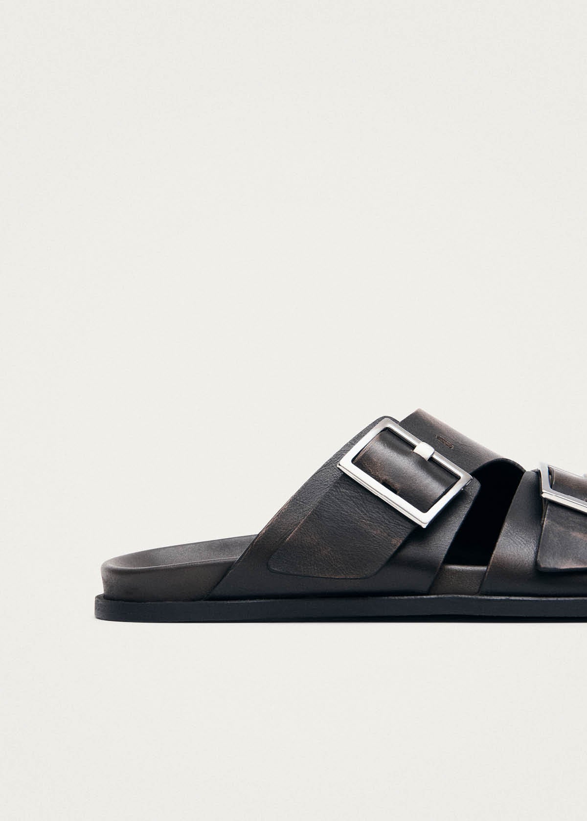 Alba Vintage Effect Brown Leather Sandals