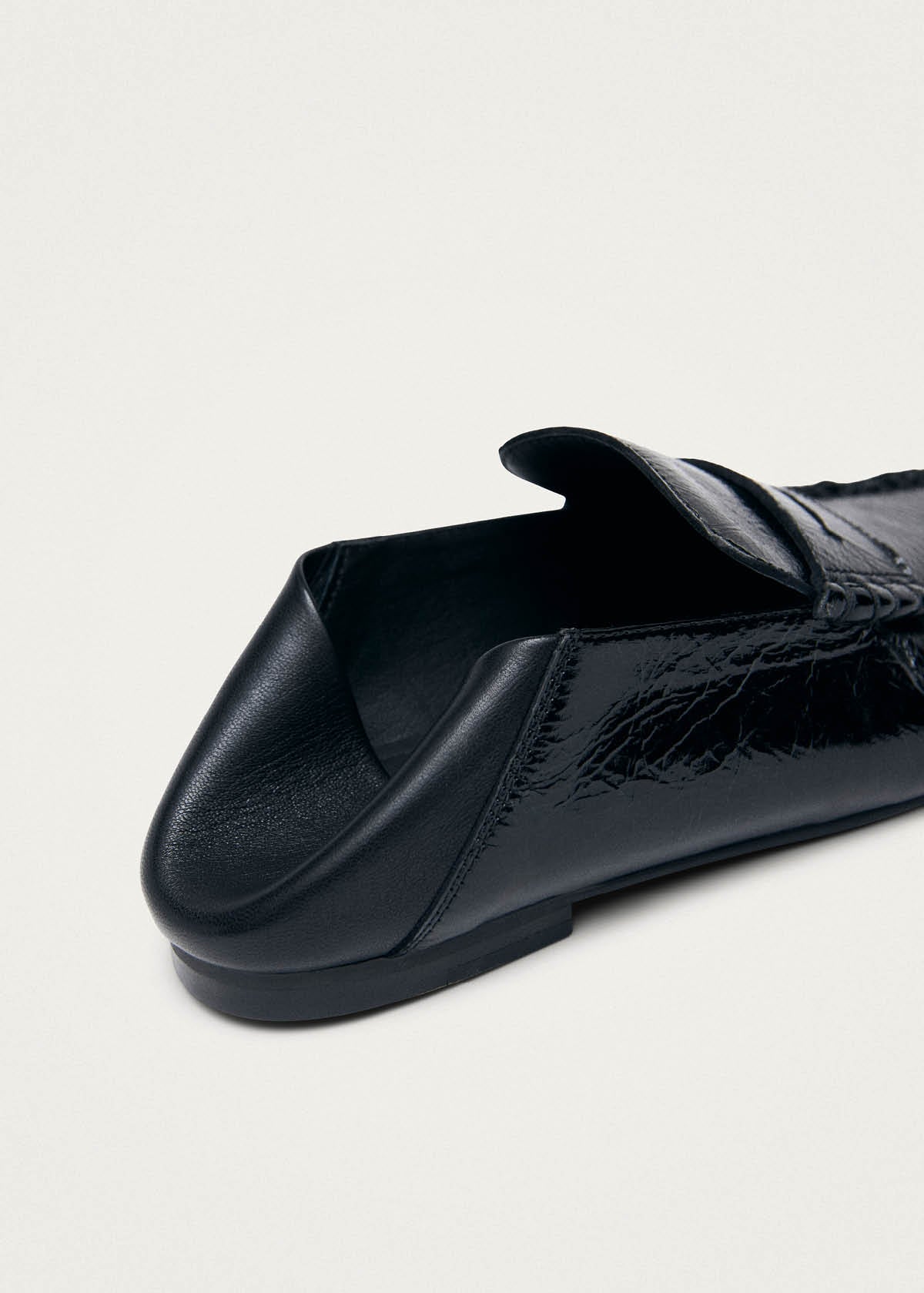 Aven Mule Patent Black Leather Loafers