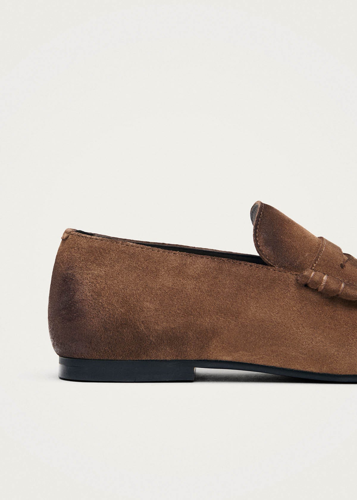 Mocasines de cuero marrón con efecto vintage Aven de ante