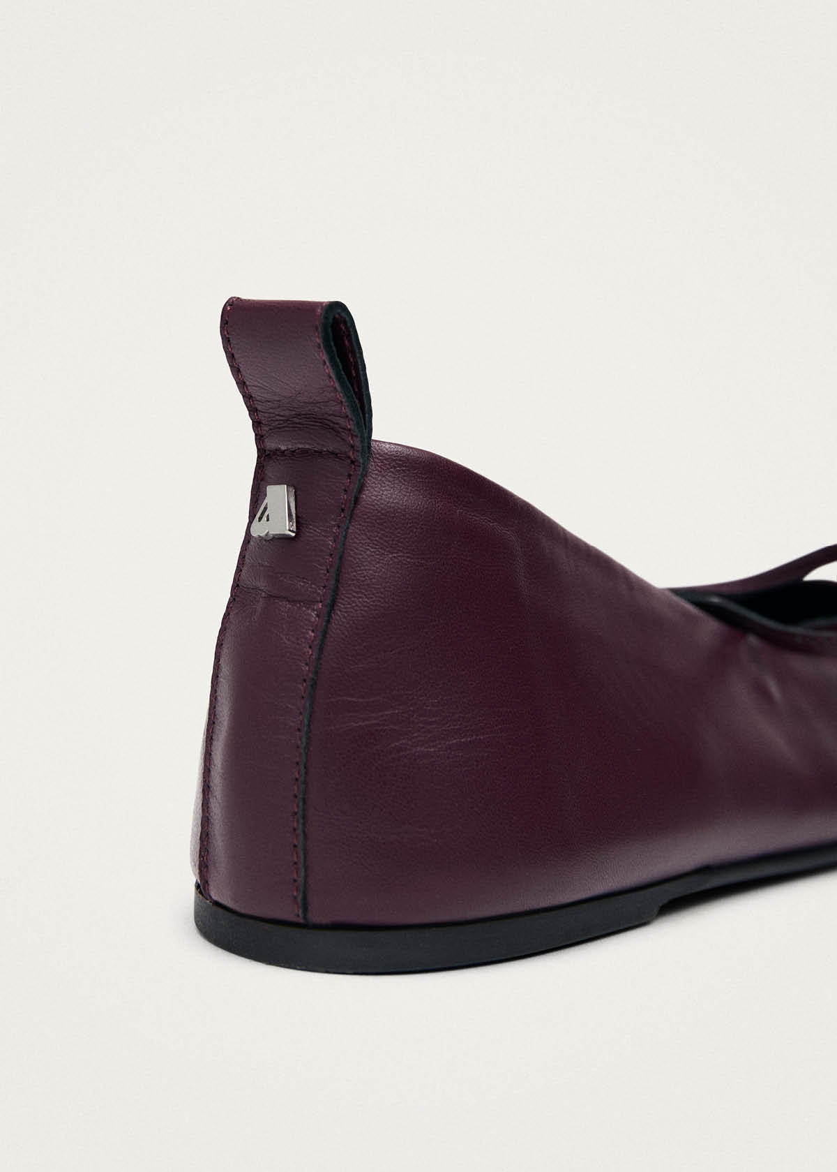 Elva Burgundy Leather Ballet Flats