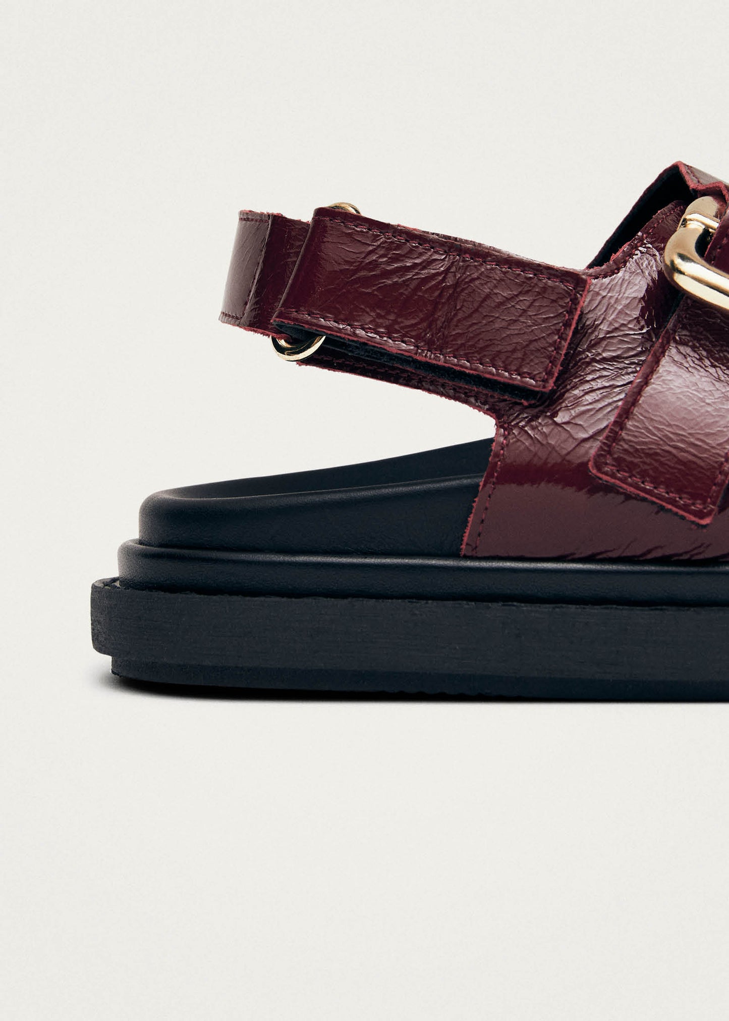 Harper Burgundy Patent Leather Sandals