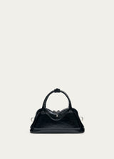 Hilma Mini Sac en Cuir Verni Noir