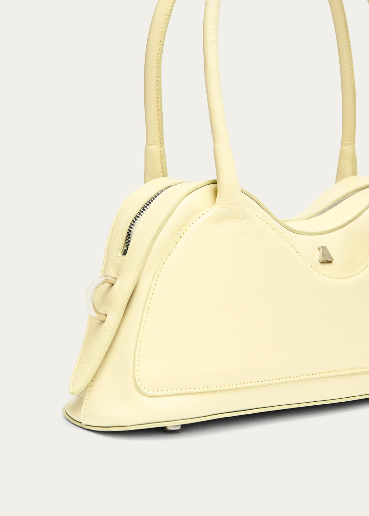Hilma Patent Pale Yellow Leather Bag