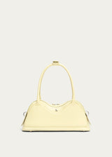 Hilma Sac en Cuir Verni Jaune Pâle