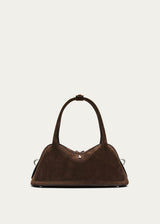 Bolso de cuero marrón Hilma de ante