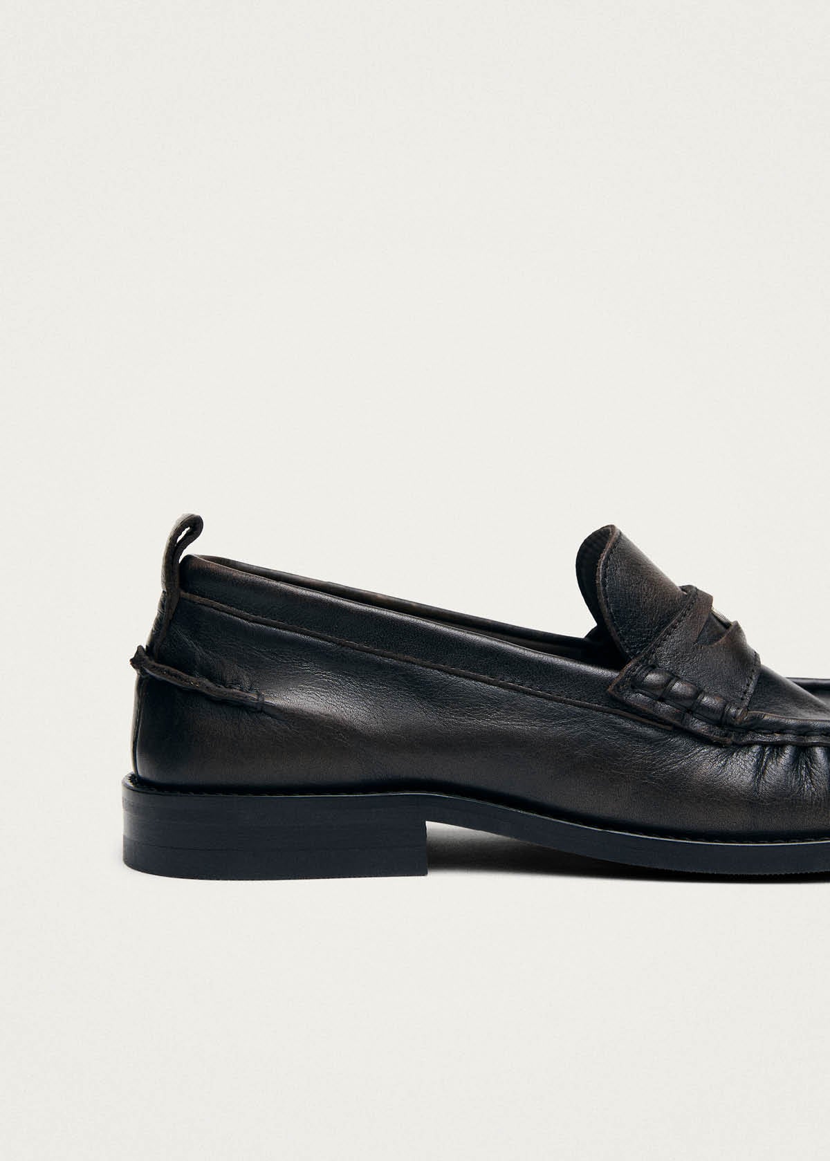 Linden Vintage Effect Brown Leather Loafers