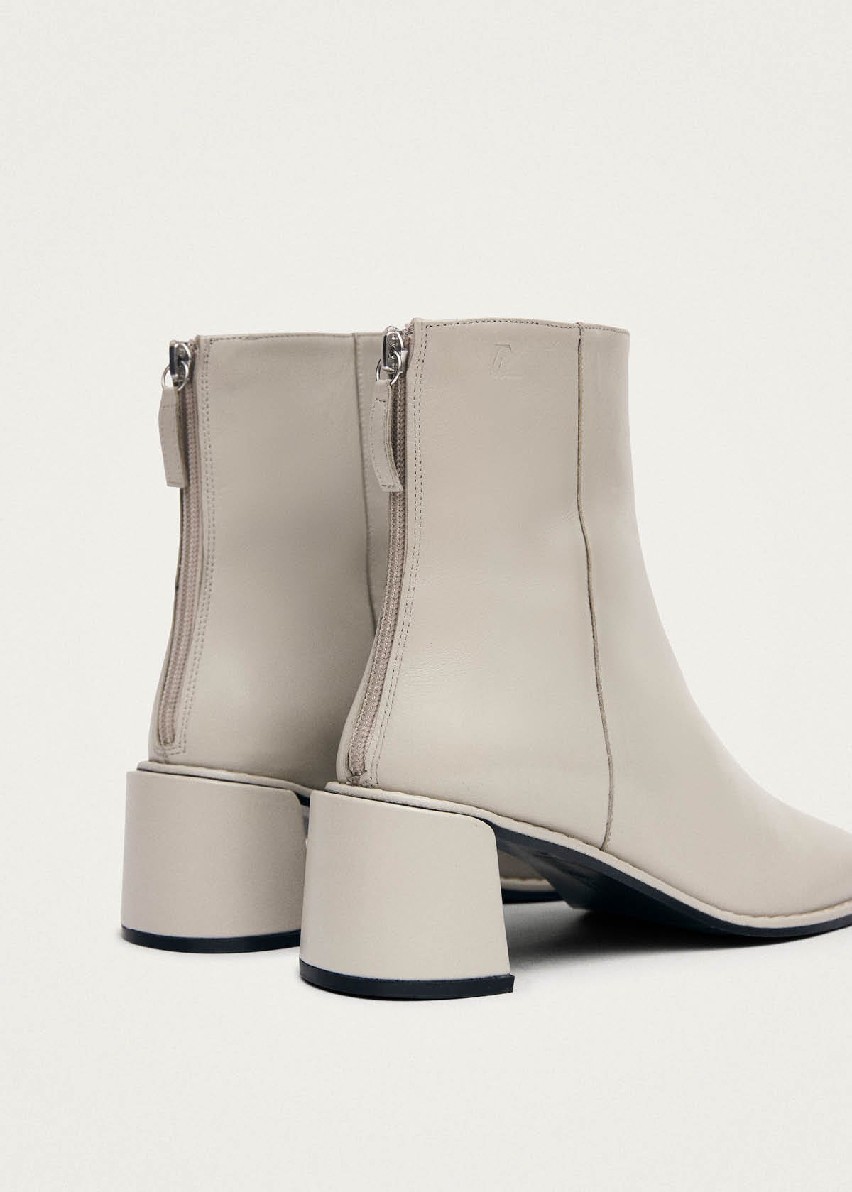 Luc Cream Leder Stiefeletten