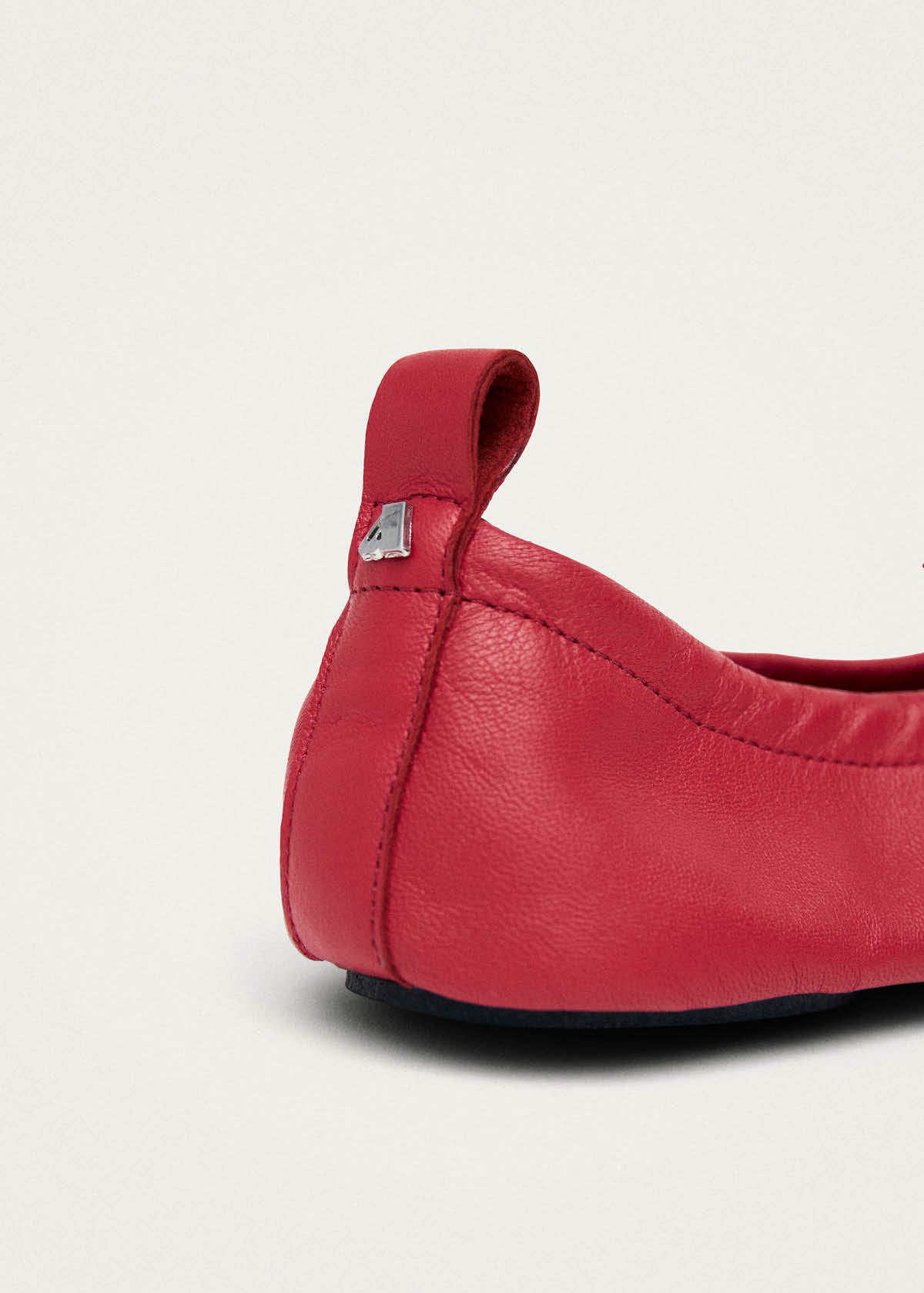 Rosalind Barefoot Ballerine in Pelle Rossa