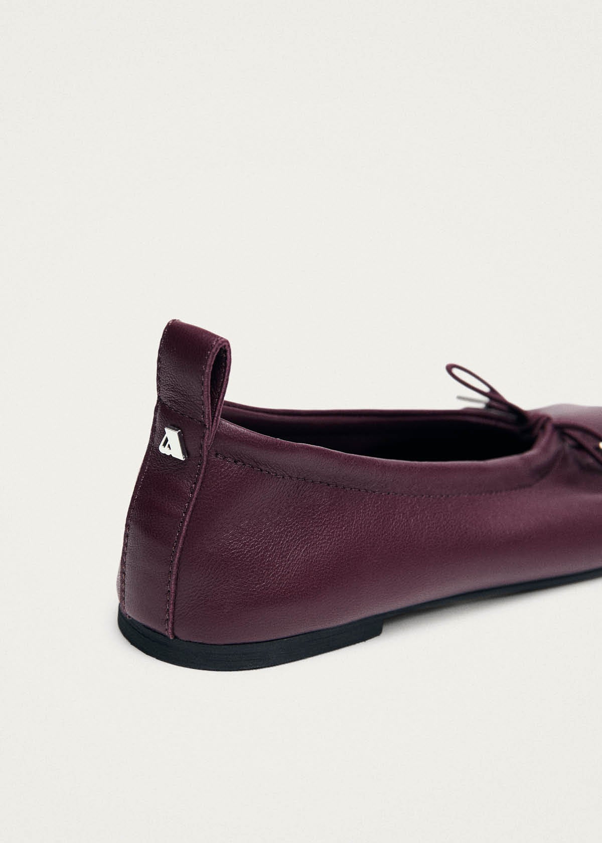 Rosalind Burgundy Leather Ballet Flats