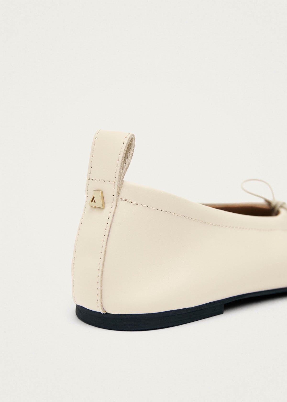 Rosalind Cream Leather Ballet Flats
