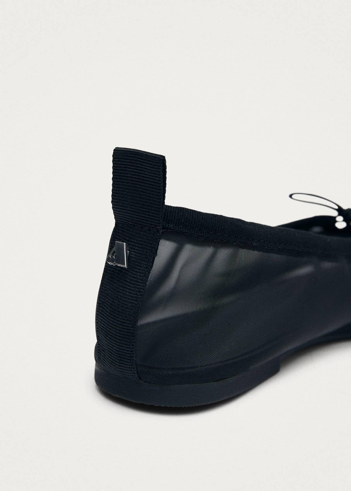 Rosalind Light Mesh Black Textile Ballet Flats