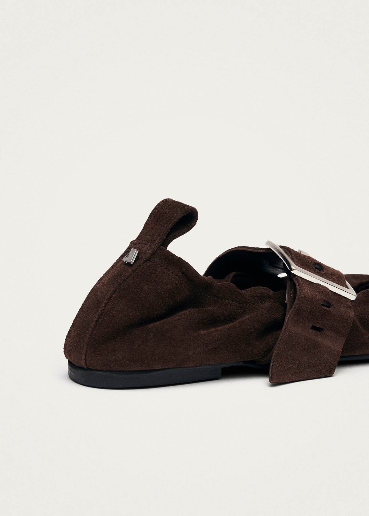 Sarea Suede Brown Leather Ballet Flats