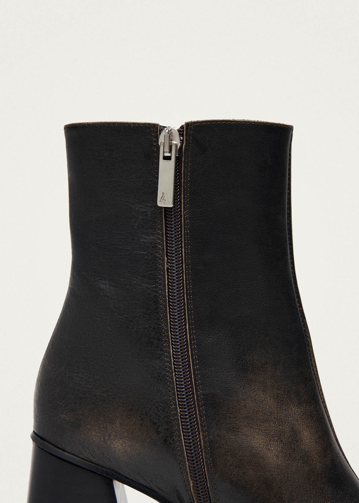 South Bottines Marron Effet Vintage