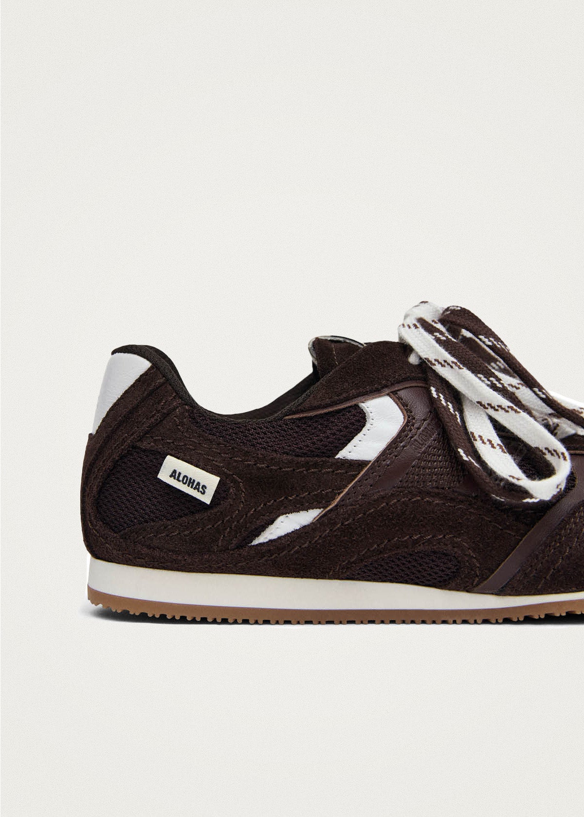 Tb.33 Baskets En Cuir Marron Foncé
