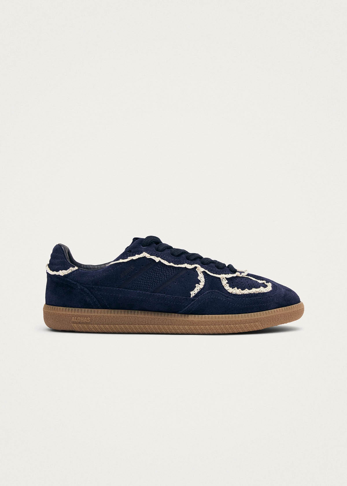 ALOHAS Tb.490 Crochet Navy Leather Sneakers | ALOHAS