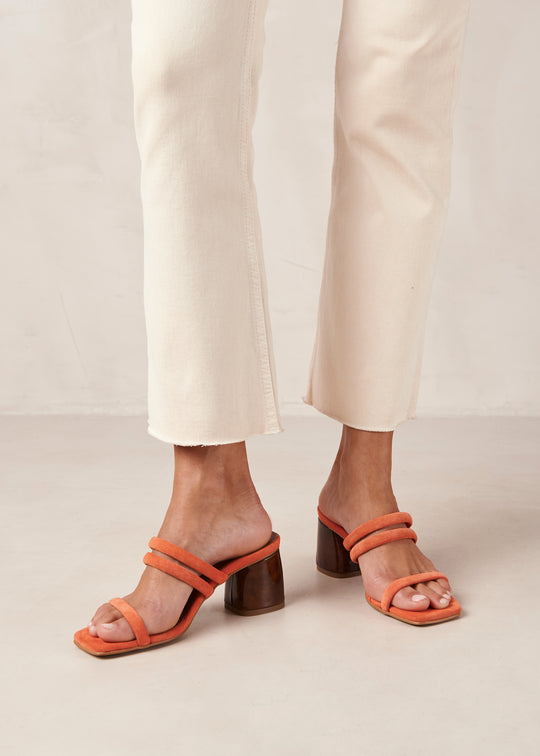 Indiana Pomelo Orange Leather Sandals