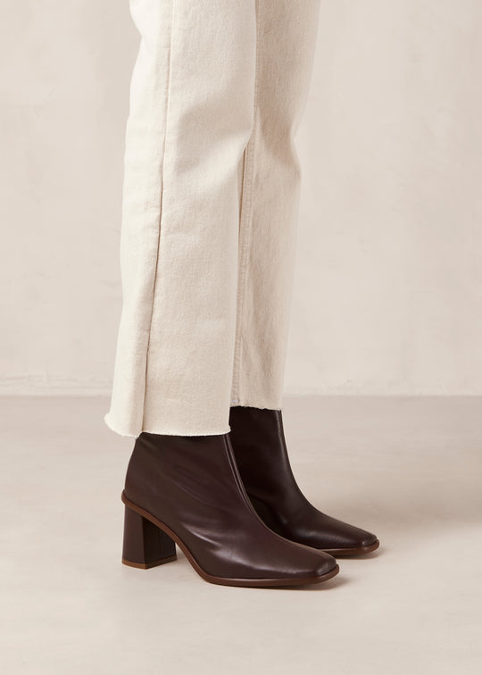 West Cape Wine Burgundy Leather Ankle Boots