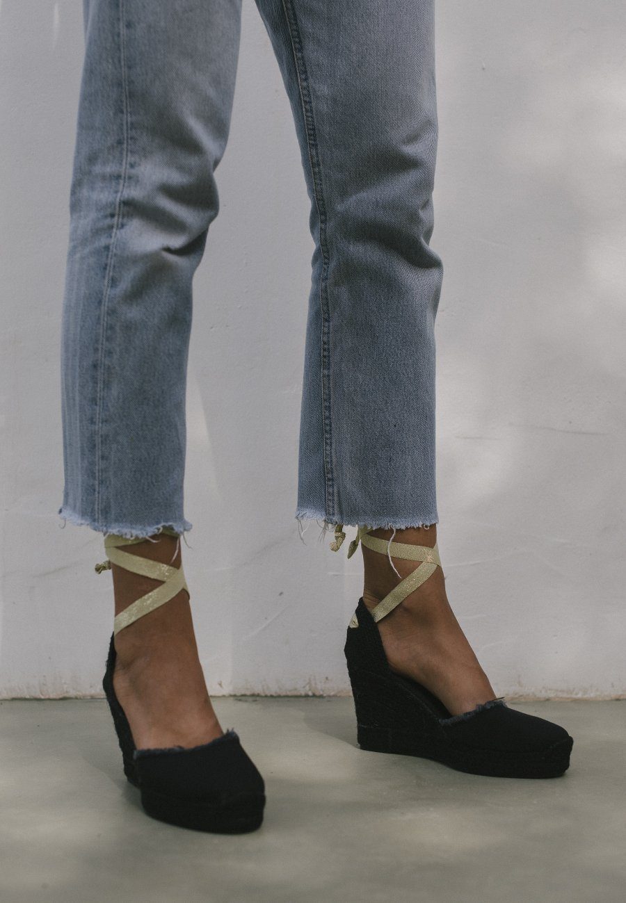 All black sales espadrilles