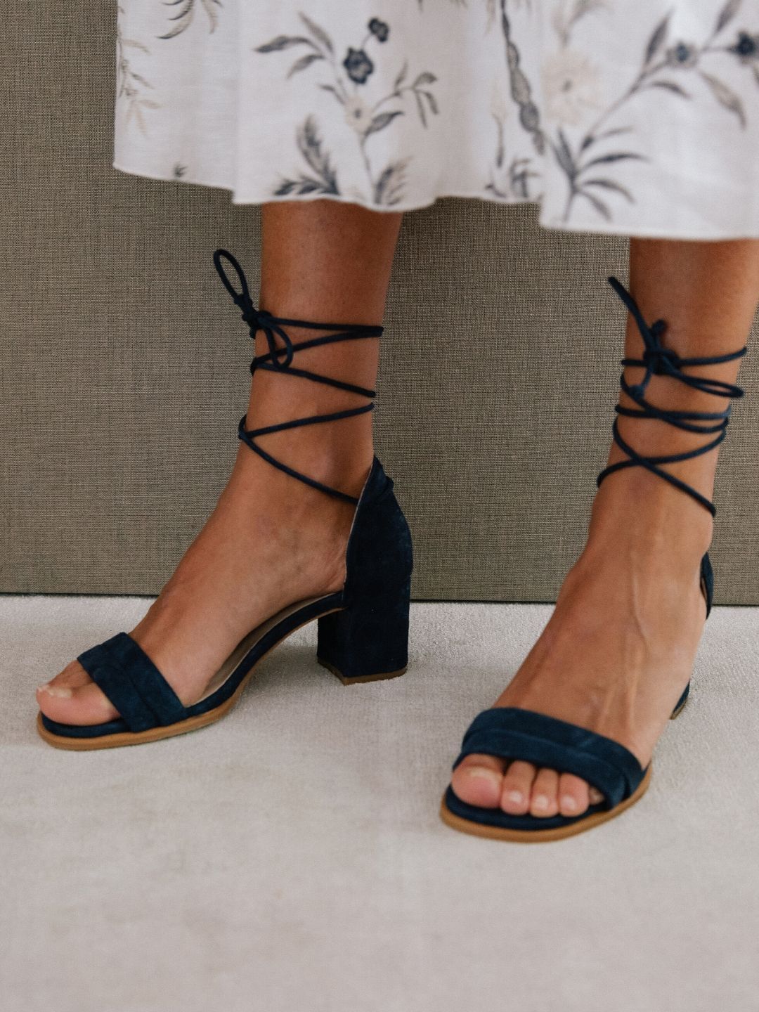 Dakota Blue Suede Sandals ALOHAS