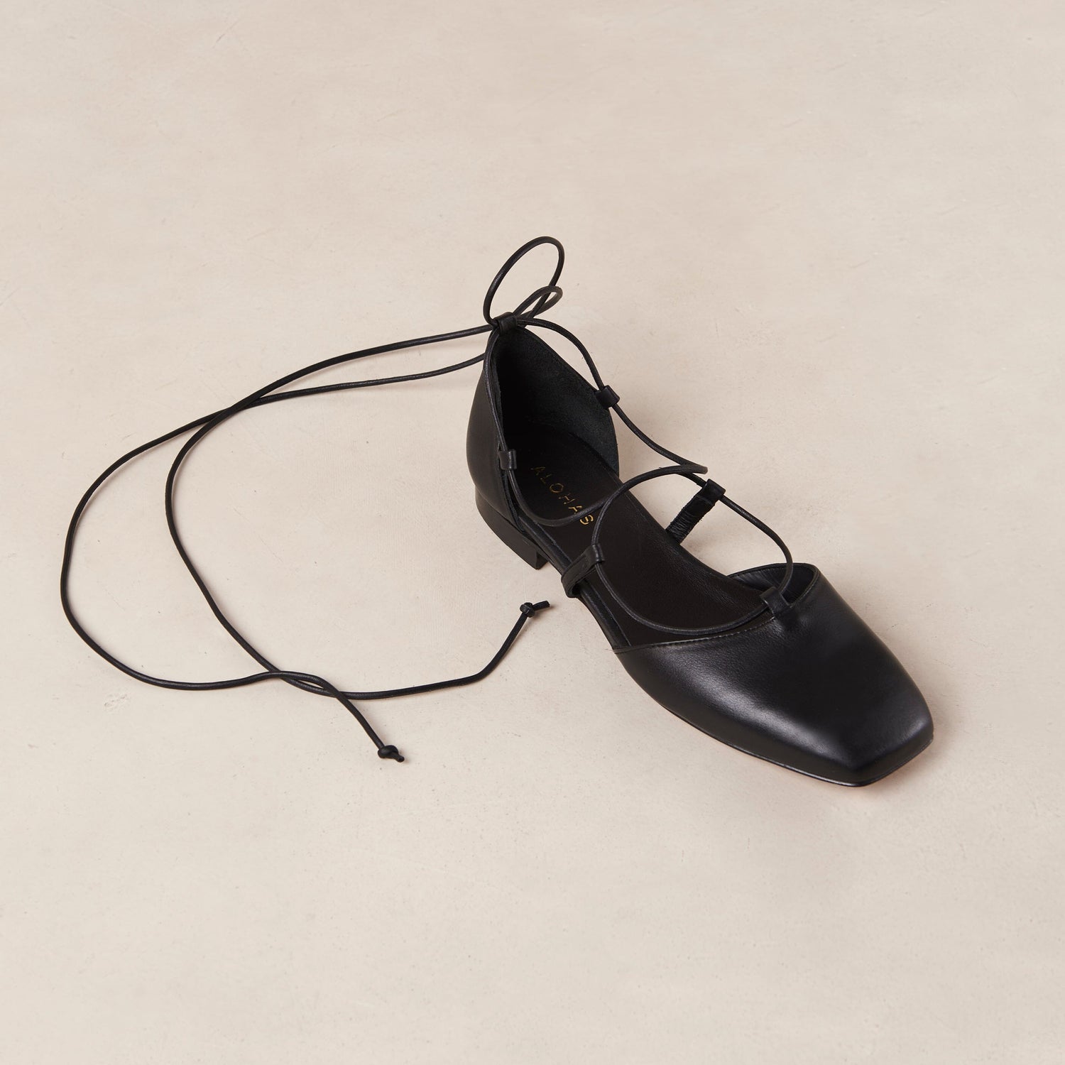 Lace Up Ballet Flats