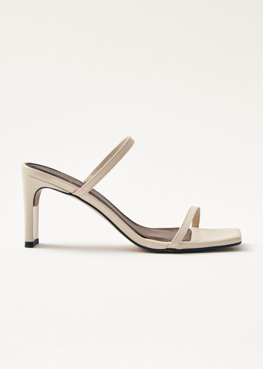 Cannes Beige Leather Sandals