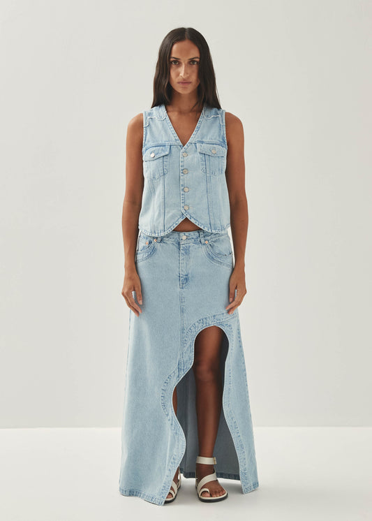 Carmina Light Blue Denim Skirt | ALOHAS Carmina Light Blue Denim Skirt | ALOHAS