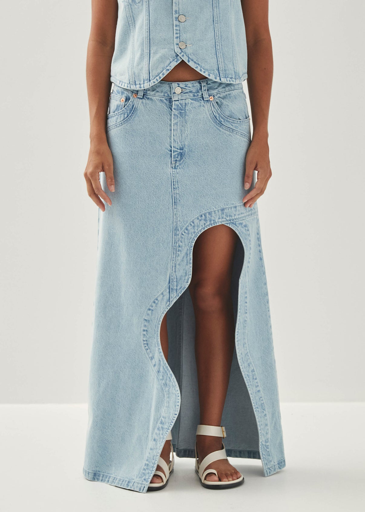 Silla Ls Short Dress Light Blue Denim main image 1