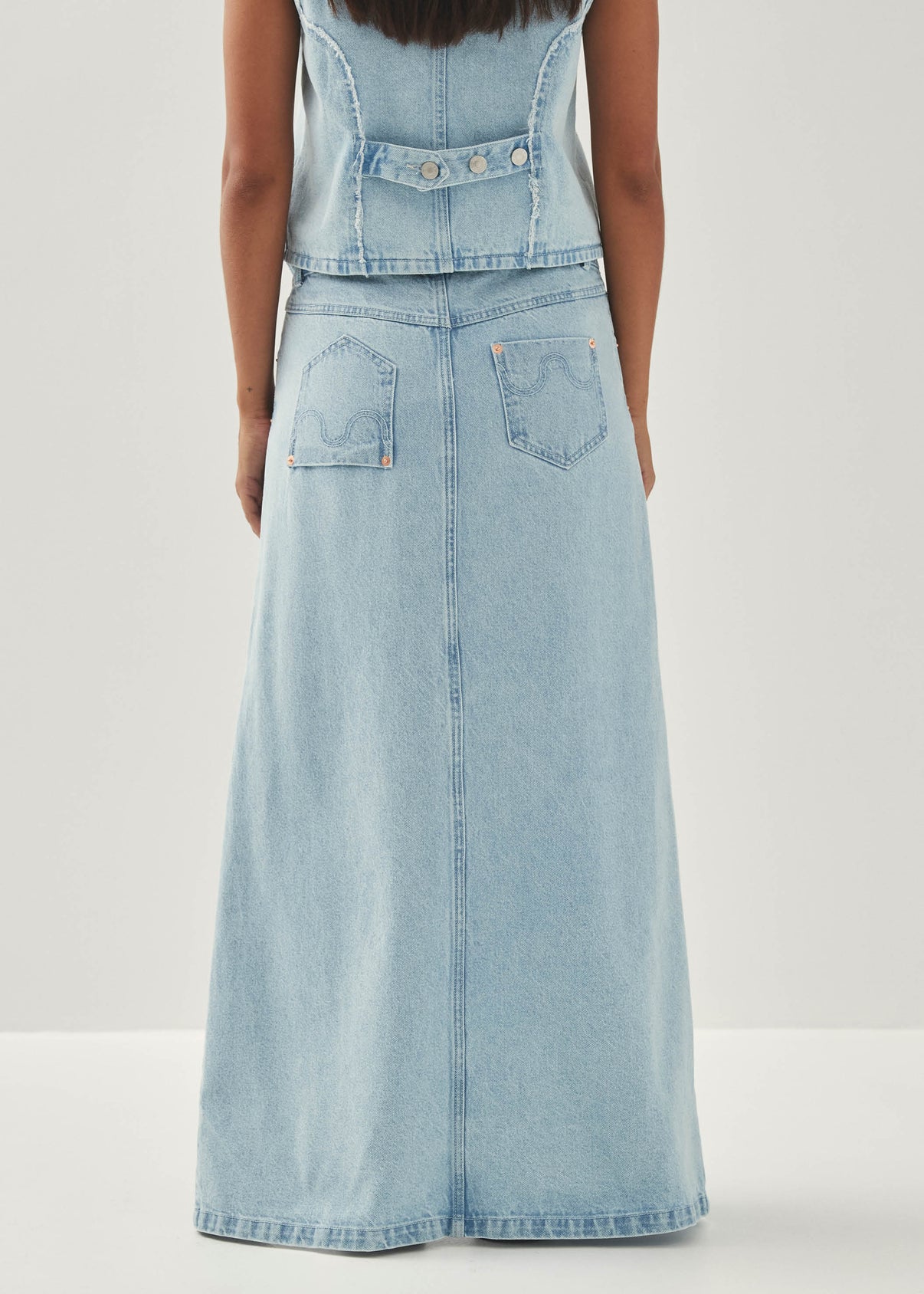 Carin Denim Skirt Blue