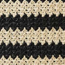 crochet bicolor black cream