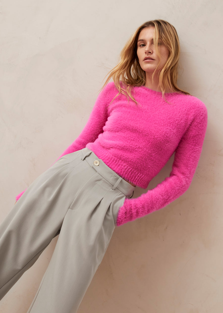 zara knitted jumper pink brown｜TikTok Search