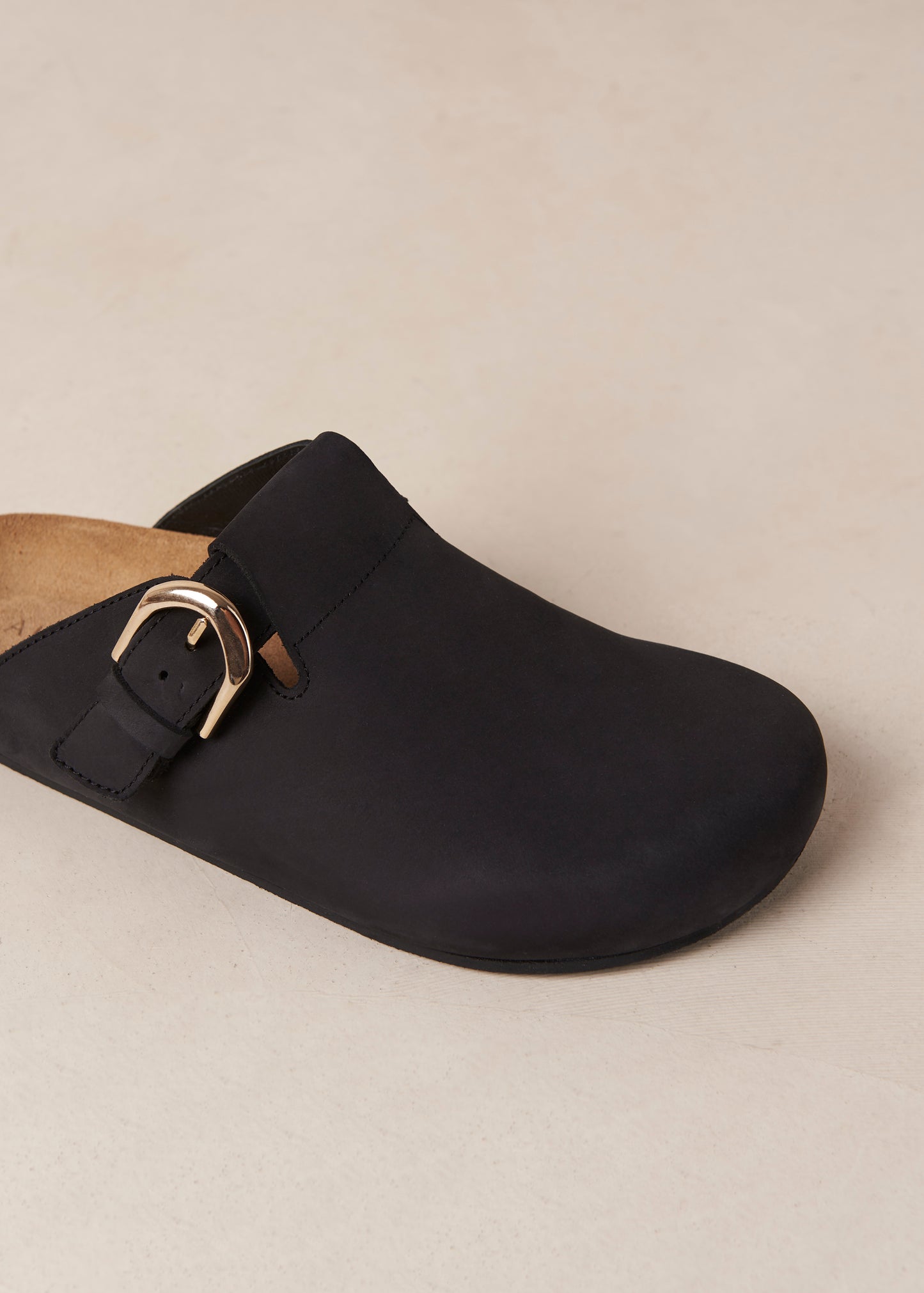 Travis Black Leather Mules