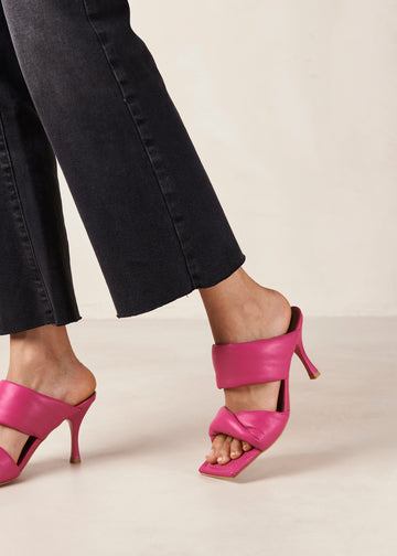 Twist Strap Hot Pink Two Strap Mules ALOHAS