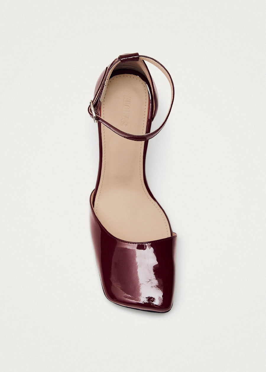 Liebe Onix Burgundy Leather Pumps