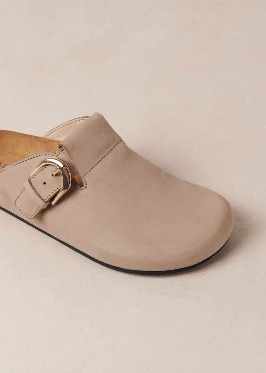 Travis Grey Leather Mules