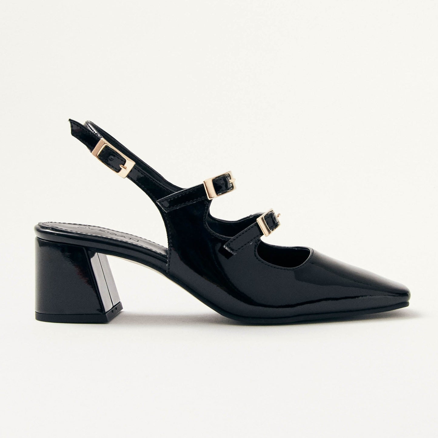 Hanna Schwarze Vegane Slingback-Pumps