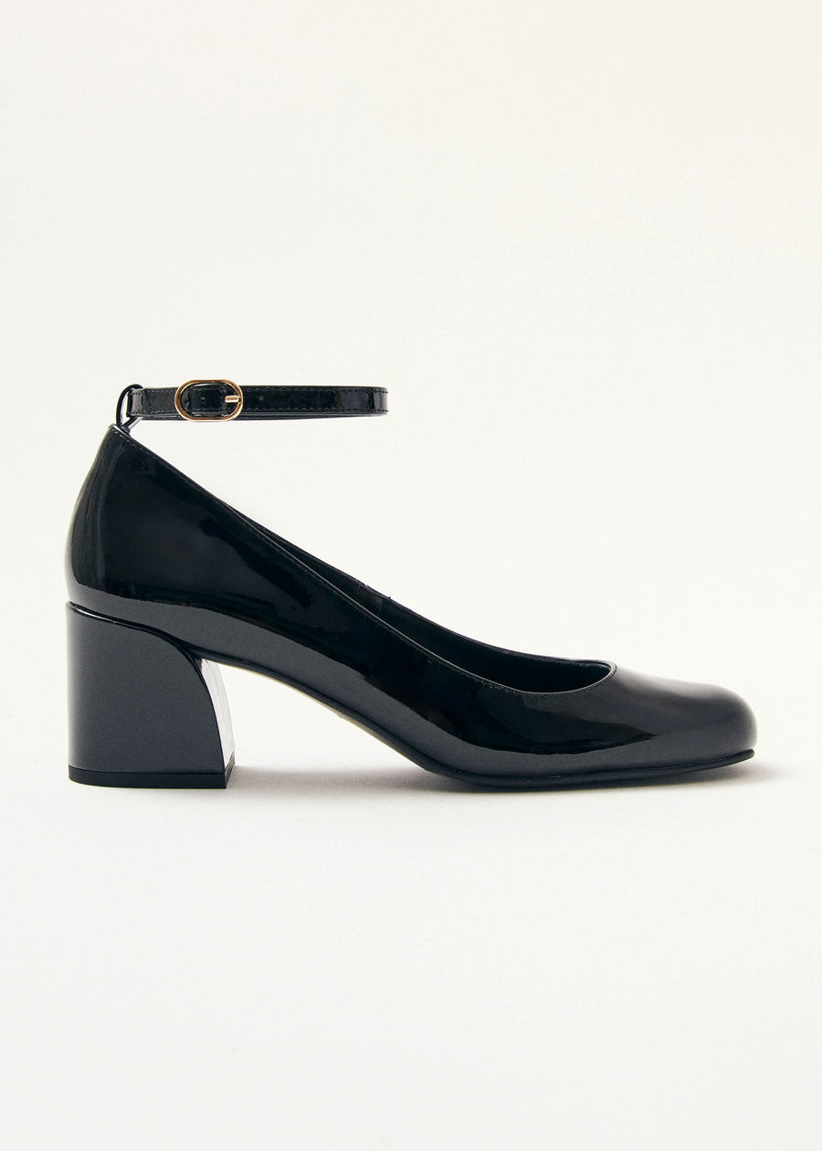 Antoine Onix Black Leather Pumps