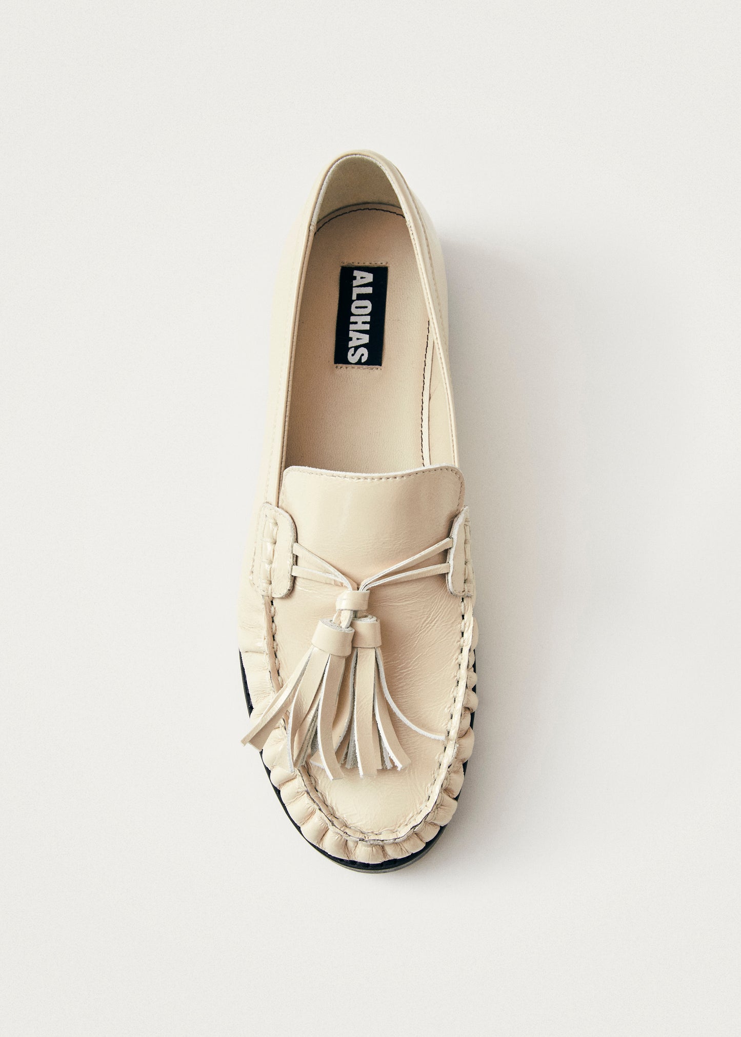 Marietta Onix Cream Leather Mocassini