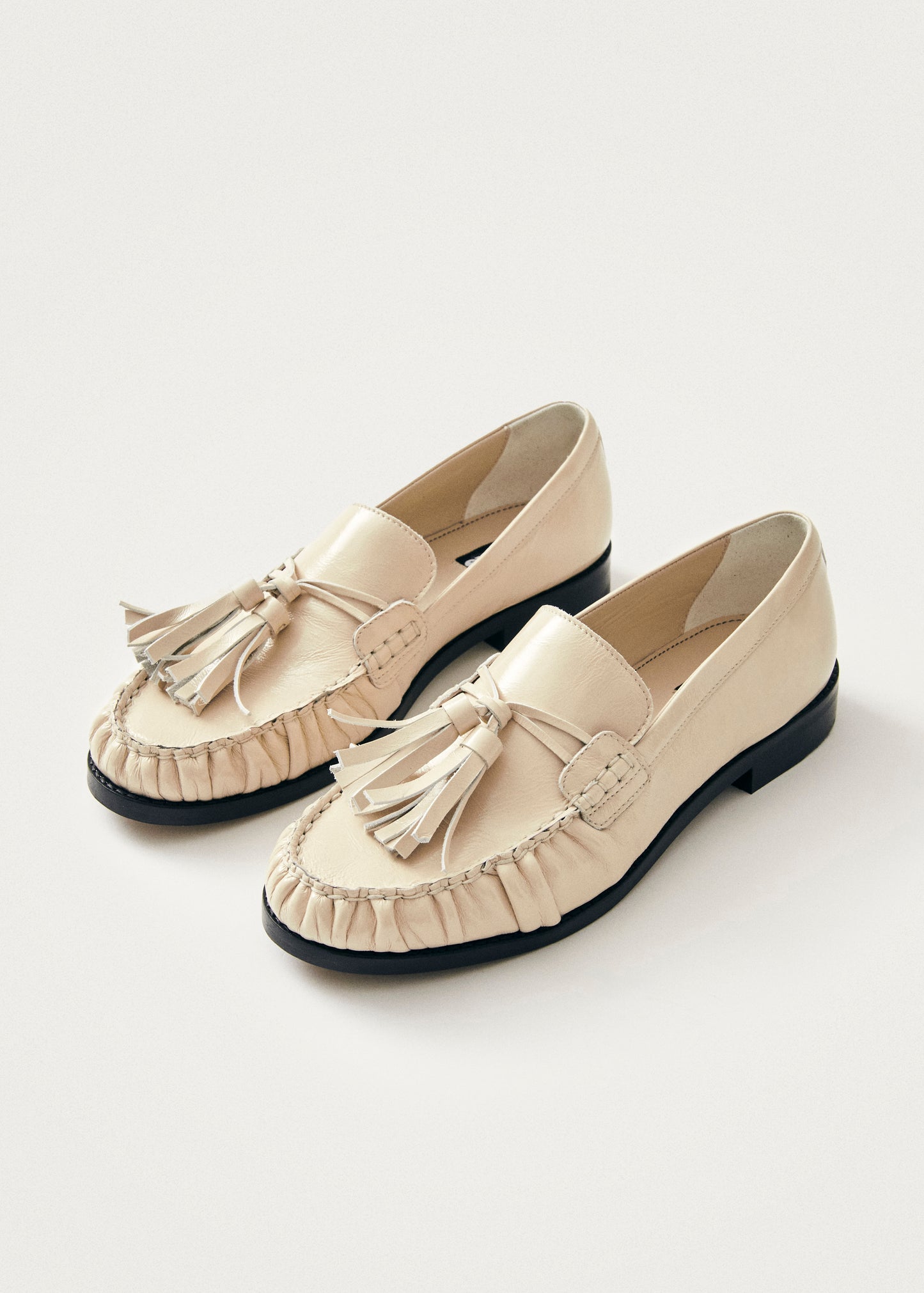 Marietta Onix Cream Leather Mocassini