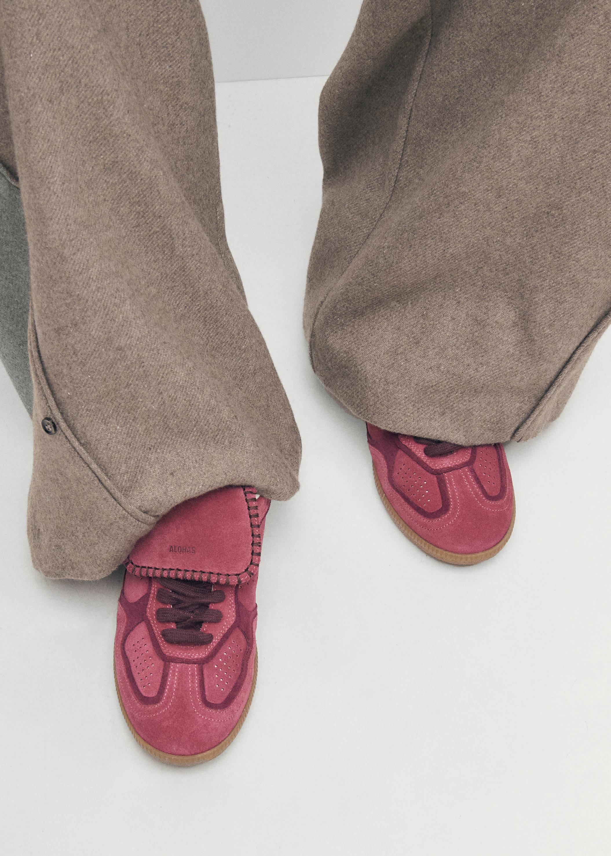 Blue Raspberry Pack Shoes Tb.490 Club Suede Raspberry Leather Sneakers | ALOHAS