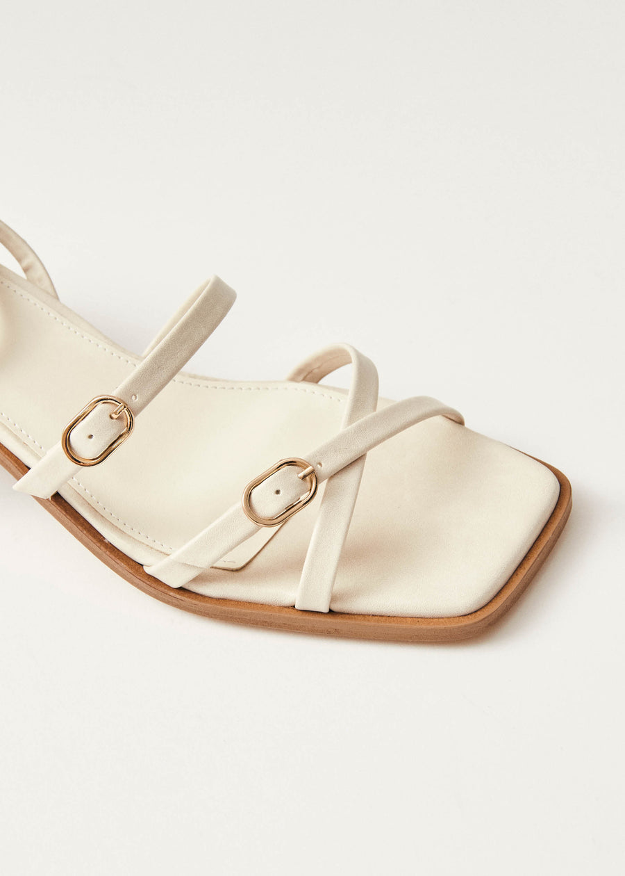 Tanya Cream Vegan Leather Sandals