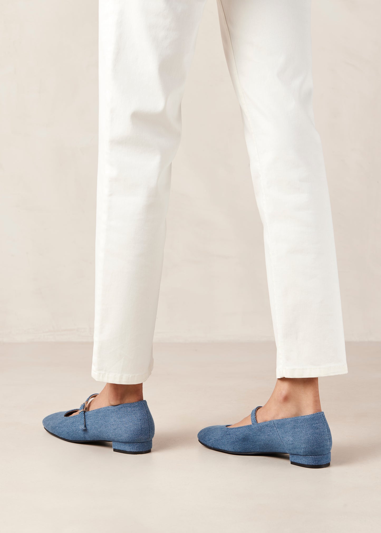 Por Do Sol Denim Blue Denim Ballet Flats