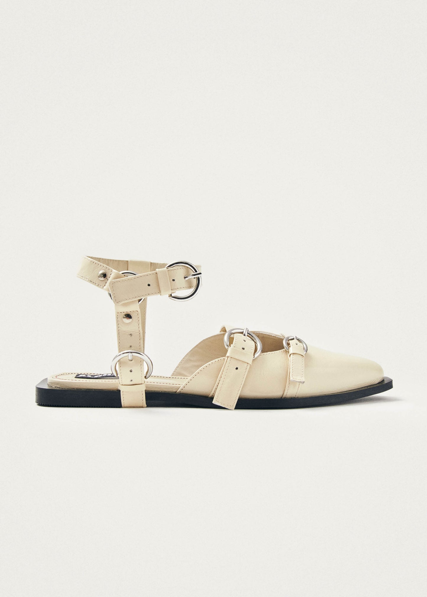 Thalara Onix Creme Leder Ballerinas