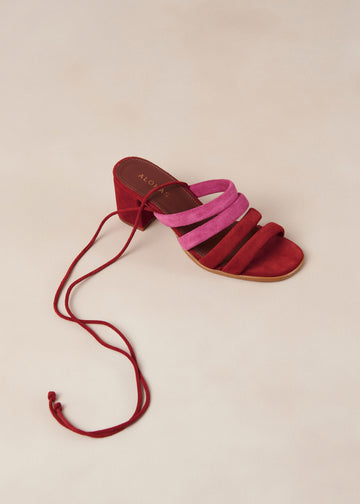 Letizia Multicolor Suede Lace Up Sandals ALOHAS