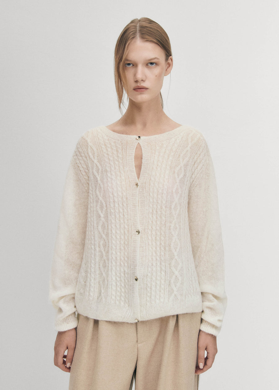 Corden Cream Cardigan