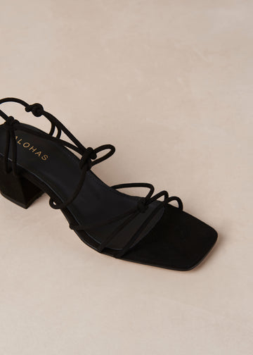 Paloma Black Suede Sandals ALOHAS