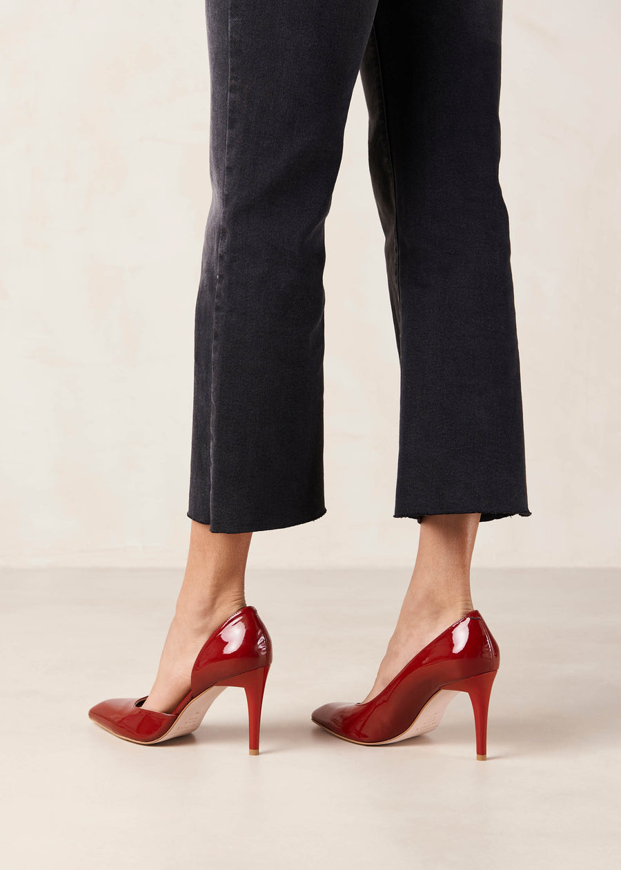 Amelia Onix Red Leather Pumps