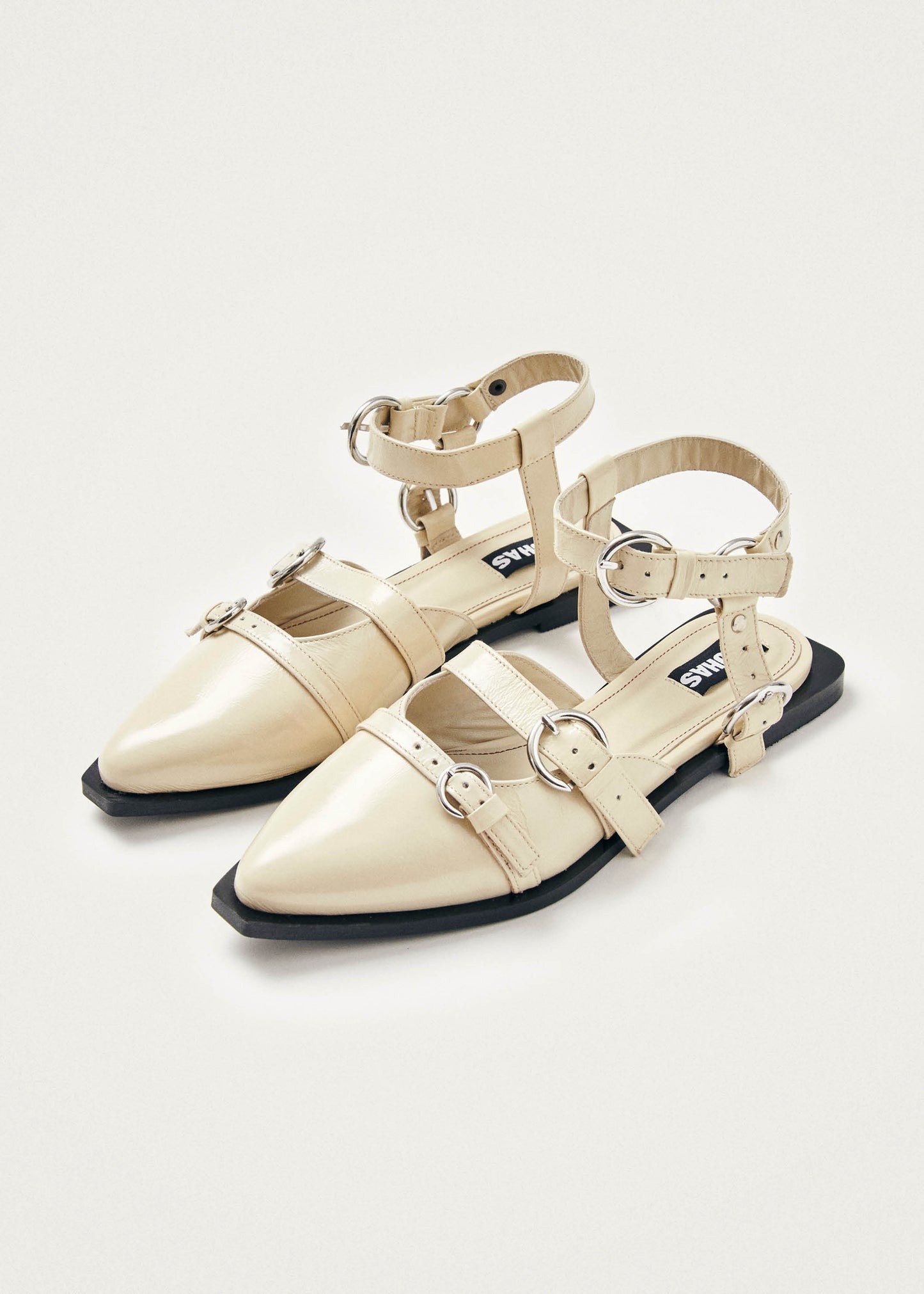 Thalara Onix Creme Leder Ballerinas